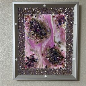 Abstract Pink and Purple Framed Wall Art